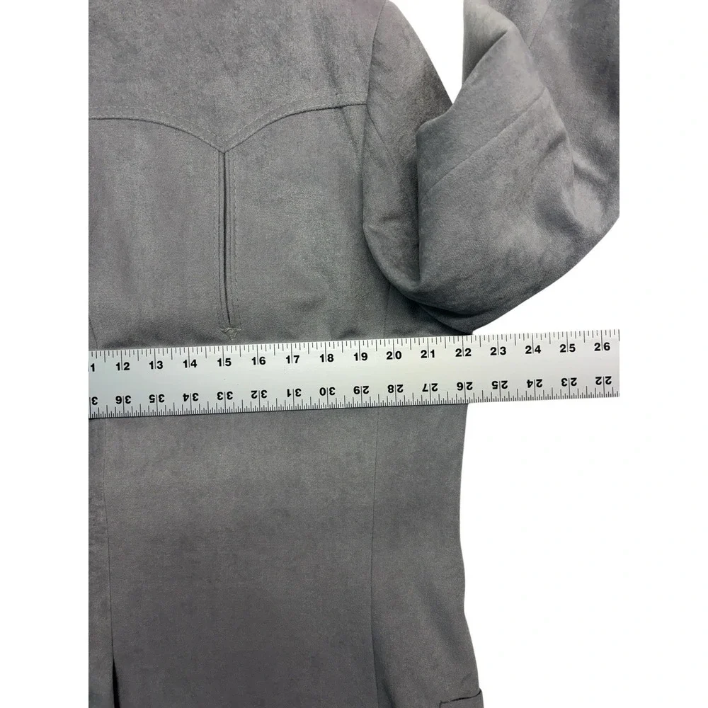 vtg Prestige West 42R Gray Western Blazer Jacket Sport Suit Coat‎ Moleskin USA